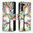 Leather Case Stands Fashionable Pattern Flip Cover Holder B04F for Samsung Galaxy S23 Plus 5G