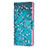 Leather Case Stands Fashionable Pattern Flip Cover Holder B04F for Samsung Galaxy S23 Ultra 5G Blue