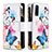 Leather Case Stands Fashionable Pattern Flip Cover Holder B04F for Vivo Y11s