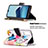 Leather Case Stands Fashionable Pattern Flip Cover Holder B04F for Vivo Y11s