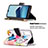 Leather Case Stands Fashionable Pattern Flip Cover Holder B04F for Vivo Y12s