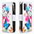 Leather Case Stands Fashionable Pattern Flip Cover Holder B04F for Xiaomi Poco M5S Colorful