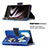 Leather Case Stands Fashionable Pattern Flip Cover Holder B05F for Samsung Galaxy S21 Ultra 5G