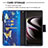 Leather Case Stands Fashionable Pattern Flip Cover Holder B05F for Samsung Galaxy S21 Ultra 5G