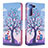 Leather Case Stands Fashionable Pattern Flip Cover Holder B09F for Samsung Galaxy S21 Plus 5G Clove Purple