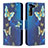 Leather Case Stands Fashionable Pattern Flip Cover Holder B09F for Samsung Galaxy S22 Plus 5G