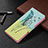 Leather Case Stands Fashionable Pattern Flip Cover Holder B09F for Samsung Galaxy S22 Ultra 5G Green