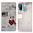 Leather Case Stands Fashionable Pattern Flip Cover Holder D02Y for Motorola Moto E20