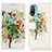 Leather Case Stands Fashionable Pattern Flip Cover Holder D02Y for Motorola Moto E40 Colorful