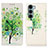 Leather Case Stands Fashionable Pattern Flip Cover Holder D02Y for Motorola Moto Edge S30 5G Green