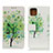 Leather Case Stands Fashionable Pattern Flip Cover Holder D02Y for Motorola Moto G100 5G Green