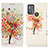 Leather Case Stands Fashionable Pattern Flip Cover Holder D02Y for Motorola Moto G50