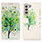 Leather Case Stands Fashionable Pattern Flip Cover Holder D02Y for Samsung Galaxy S21 Plus 5G Green