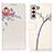 Leather Case Stands Fashionable Pattern Flip Cover Holder D02Y for Samsung Galaxy S22 5G Pink