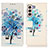 Leather Case Stands Fashionable Pattern Flip Cover Holder D02Y for Samsung Galaxy S23 Plus 5G