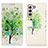 Leather Case Stands Fashionable Pattern Flip Cover Holder D02Y for Samsung Galaxy S23 Plus 5G Green