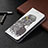 Leather Case Stands Fashionable Pattern Flip Cover Holder for Apple iPhone 13 Mini Gray