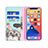 Leather Case Stands Fashionable Pattern Flip Cover Holder for Apple iPhone 14 Plus Cyan