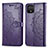 Leather Case Stands Fashionable Pattern Flip Cover Holder for Google Pixel 4 Purple