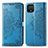 Leather Case Stands Fashionable Pattern Flip Cover Holder for Google Pixel 4 XL Blue