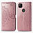 Leather Case Stands Fashionable Pattern Flip Cover Holder for Google Pixel 4a Rose Gold