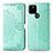 Leather Case Stands Fashionable Pattern Flip Cover Holder for Google Pixel 5 Green