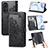 Leather Case Stands Fashionable Pattern Flip Cover Holder for Huawei Honor 50 Pro 5G