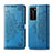 Leather Case Stands Fashionable Pattern Flip Cover Holder for Huawei P40 Pro Blue