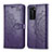 Leather Case Stands Fashionable Pattern Flip Cover Holder for Huawei P40 Pro Purple
