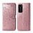 Leather Case Stands Fashionable Pattern Flip Cover Holder for Huawei P40 Pro Rose Gold