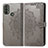 Leather Case Stands Fashionable Pattern Flip Cover Holder for Motorola Moto E40 Gray