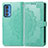 Leather Case Stands Fashionable Pattern Flip Cover Holder for Motorola Moto Edge 20 Pro 5G Green