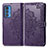 Leather Case Stands Fashionable Pattern Flip Cover Holder for Motorola Moto Edge 20 Pro 5G Purple