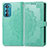 Leather Case Stands Fashionable Pattern Flip Cover Holder for Motorola Moto Edge 30 5G Green