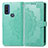 Leather Case Stands Fashionable Pattern Flip Cover Holder for Motorola Moto G Pure Green