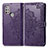Leather Case Stands Fashionable Pattern Flip Cover Holder for Motorola Moto G20 Purple