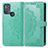Leather Case Stands Fashionable Pattern Flip Cover Holder for Motorola Moto G50 Green