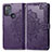 Leather Case Stands Fashionable Pattern Flip Cover Holder for Motorola Moto G50 Purple