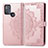 Leather Case Stands Fashionable Pattern Flip Cover Holder for Motorola Moto G50 Rose Gold