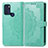 Leather Case Stands Fashionable Pattern Flip Cover Holder for Motorola Moto G60s Green
