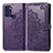 Leather Case Stands Fashionable Pattern Flip Cover Holder for Motorola Moto G60s Purple