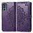 Leather Case Stands Fashionable Pattern Flip Cover Holder for Motorola Moto G62 5G Purple