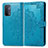 Leather Case Stands Fashionable Pattern Flip Cover Holder for OnePlus Nord N200 5G Blue