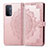 Leather Case Stands Fashionable Pattern Flip Cover Holder for OnePlus Nord N200 5G Rose Gold