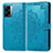 Leather Case Stands Fashionable Pattern Flip Cover Holder for OnePlus Nord N300 5G Blue