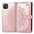 Leather Case Stands Fashionable Pattern Flip Cover Holder for Oppo A16K Rose Gold