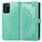 Leather Case Stands Fashionable Pattern Flip Cover Holder for Oppo K9S 5G Green