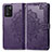 Leather Case Stands Fashionable Pattern Flip Cover Holder for Oppo K9S 5G Purple