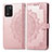 Leather Case Stands Fashionable Pattern Flip Cover Holder for Oppo K9S 5G Rose Gold