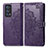 Leather Case Stands Fashionable Pattern Flip Cover Holder for Oppo Reno6 Pro 5G Purple